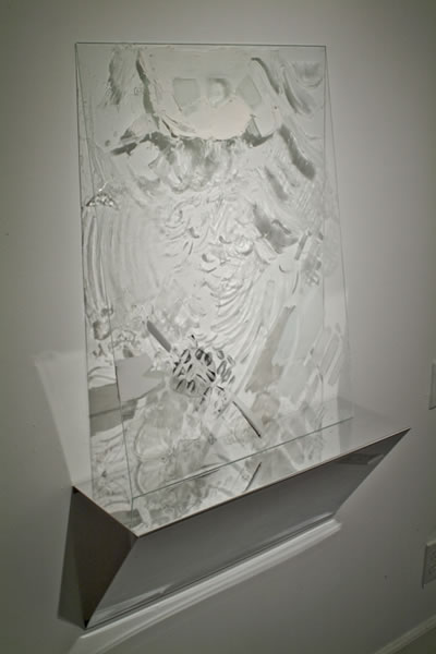 Good Learner, 2008 glass, paint, wood, metal, 24"x24", Mandarin gallery