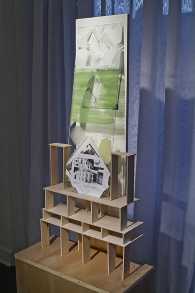 Worksheet Piece, 2008, glass, paint, wood, metal, 24"x24", Mandarin gallery