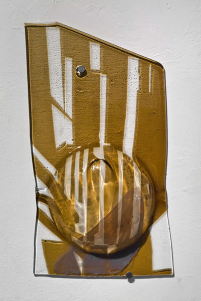 Shadow Piece, 2012-13, glass and paint, 11"x6"