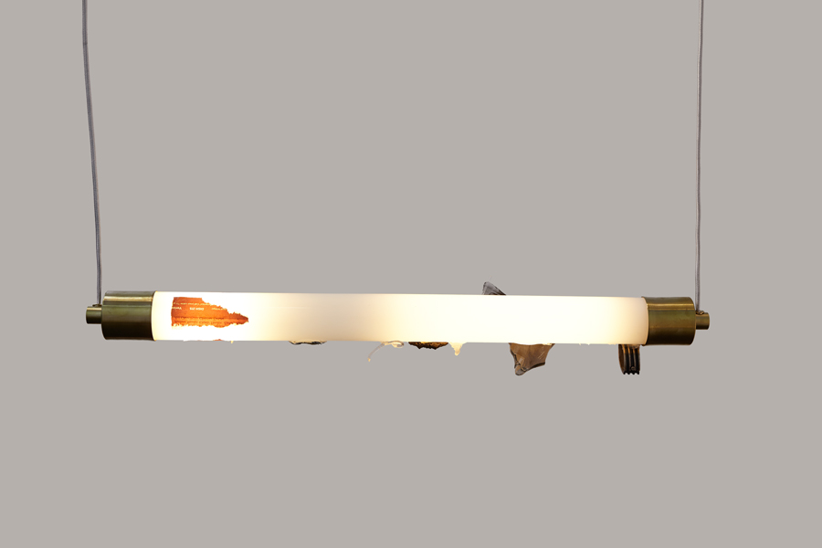 Al Jazeera Pieces, 2015, light fixture detail