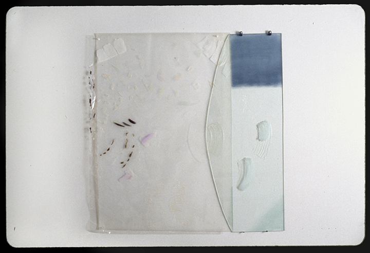 Glass and plastic Study IV, 2001, glass rubber and paint, 24"x24"