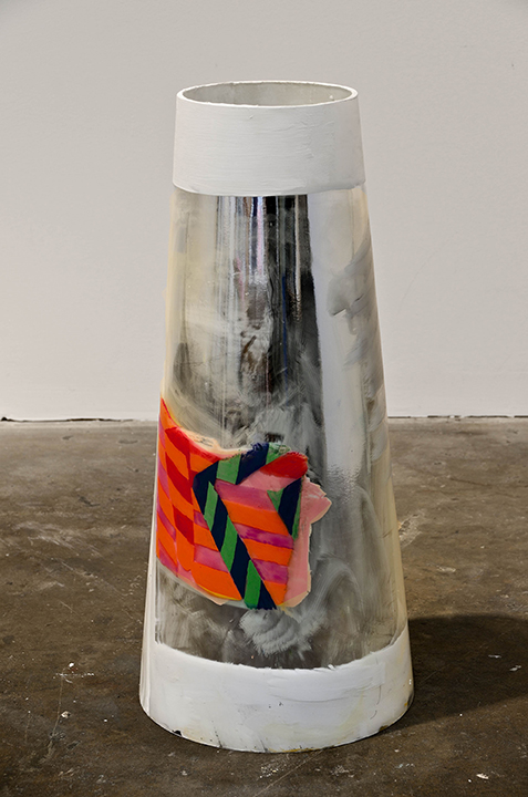 Citicorp Piece II, 2012, glass and gouache, 30"x20" approx.