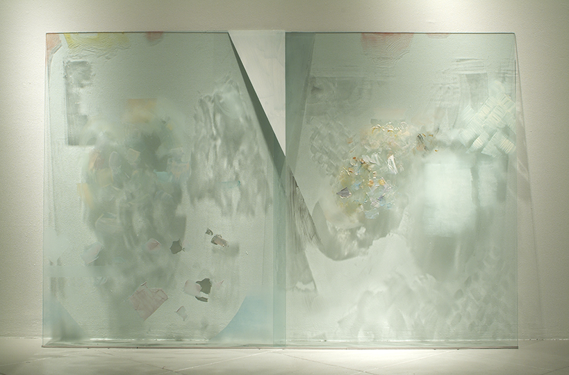 Queenspeed, 2003 glass, paint, 5 1/2'x9'