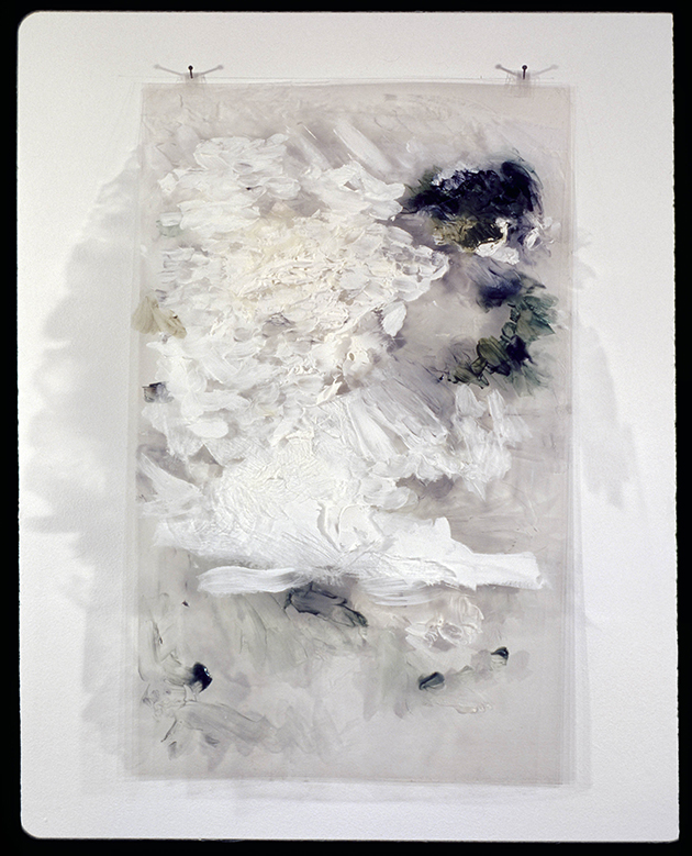 Waterfall Piece II, 2002, plastic, paint and paper, 24"x16"x5"
