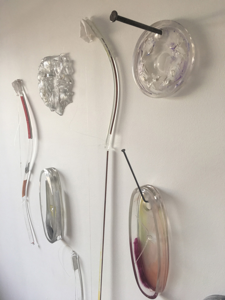 History of Light Pieces, 2018, glass, paint, metal mixed media, 10'x5'x5', AWHRHWAR Gallery, Highland Park, CA