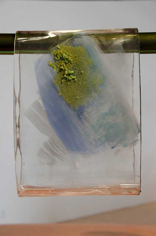 Glass Pavilion at LAMOA, Ivy Piece….. 2014, LAMOA at the Armory Center for the Arts. Glass and mixed media.